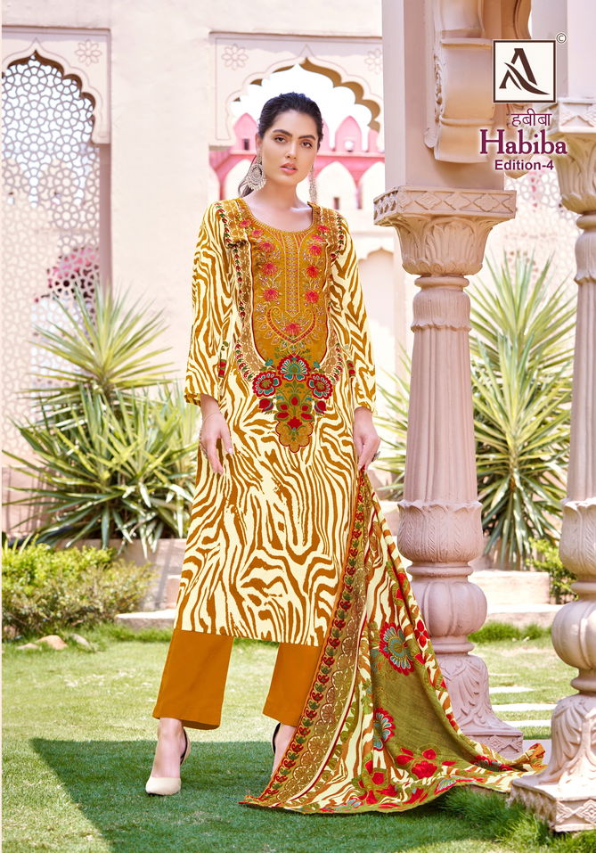 Habiba 4 By Alok Suit Jam Pure Cotton Pakistani Dress Material Wholesale Shop In Surat